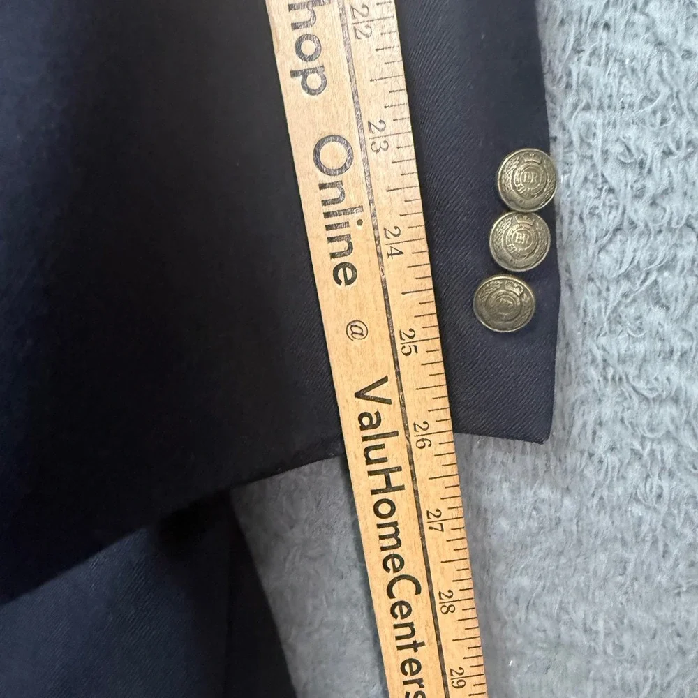 Jos. A. Bank Blazer Mens 44L Navy Blue Wool Cashmere Blend Sport Coat  Button